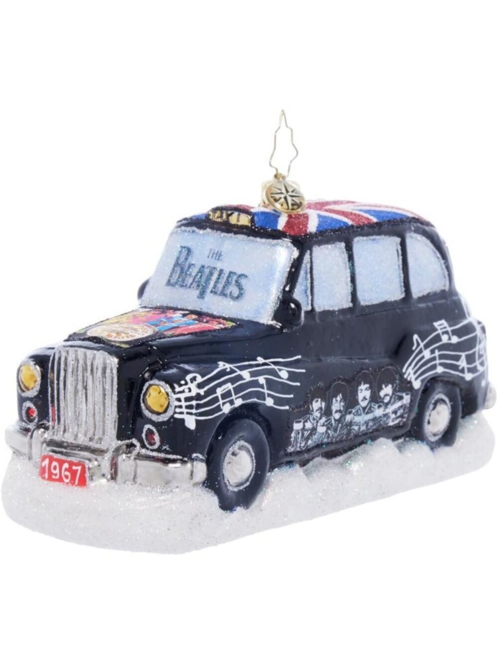 Handcrafted European Glass Christmas Tree Ornament - British Invasion Holiday